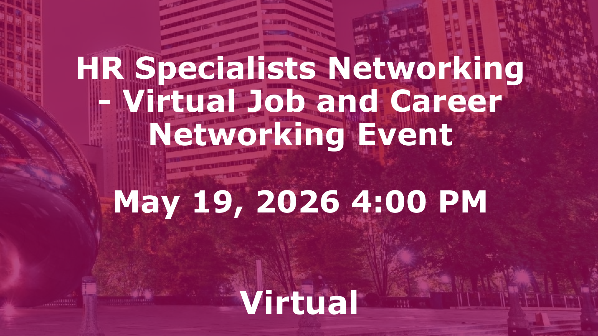 HR Specialists Networking - Virtual Job and Career Networking Event event image